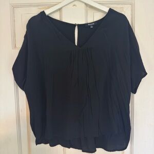 Madewell Black V-Neck Blouse
